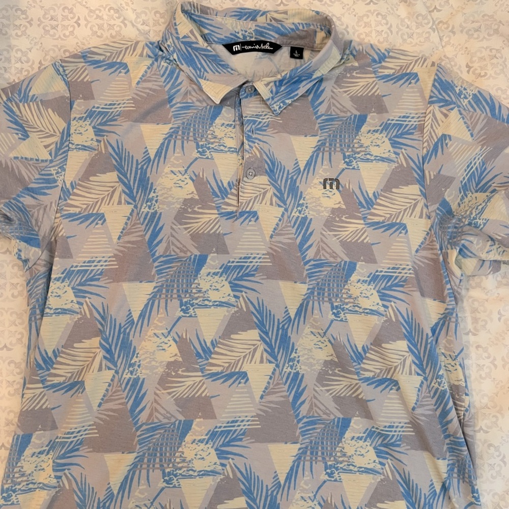 Travis mathew floral golf polo